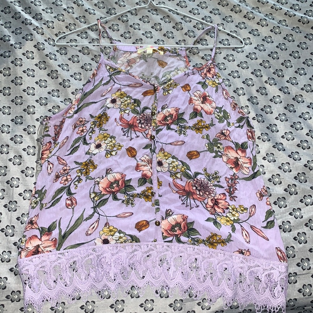 Cute Floral Tank Top from Wishful Park. Size Large